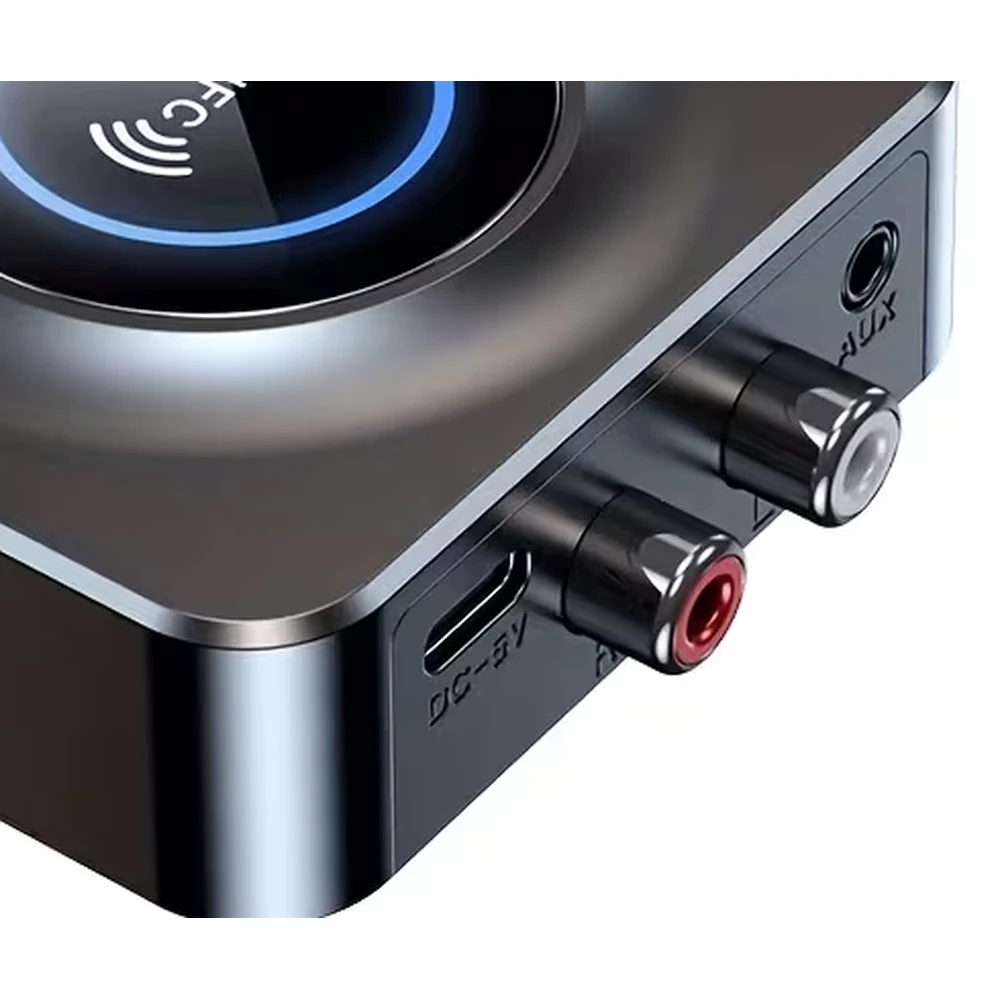 Bluetooth მიმღების პორტები — Type-C, 2× RCA, 3.5 მმ AUX