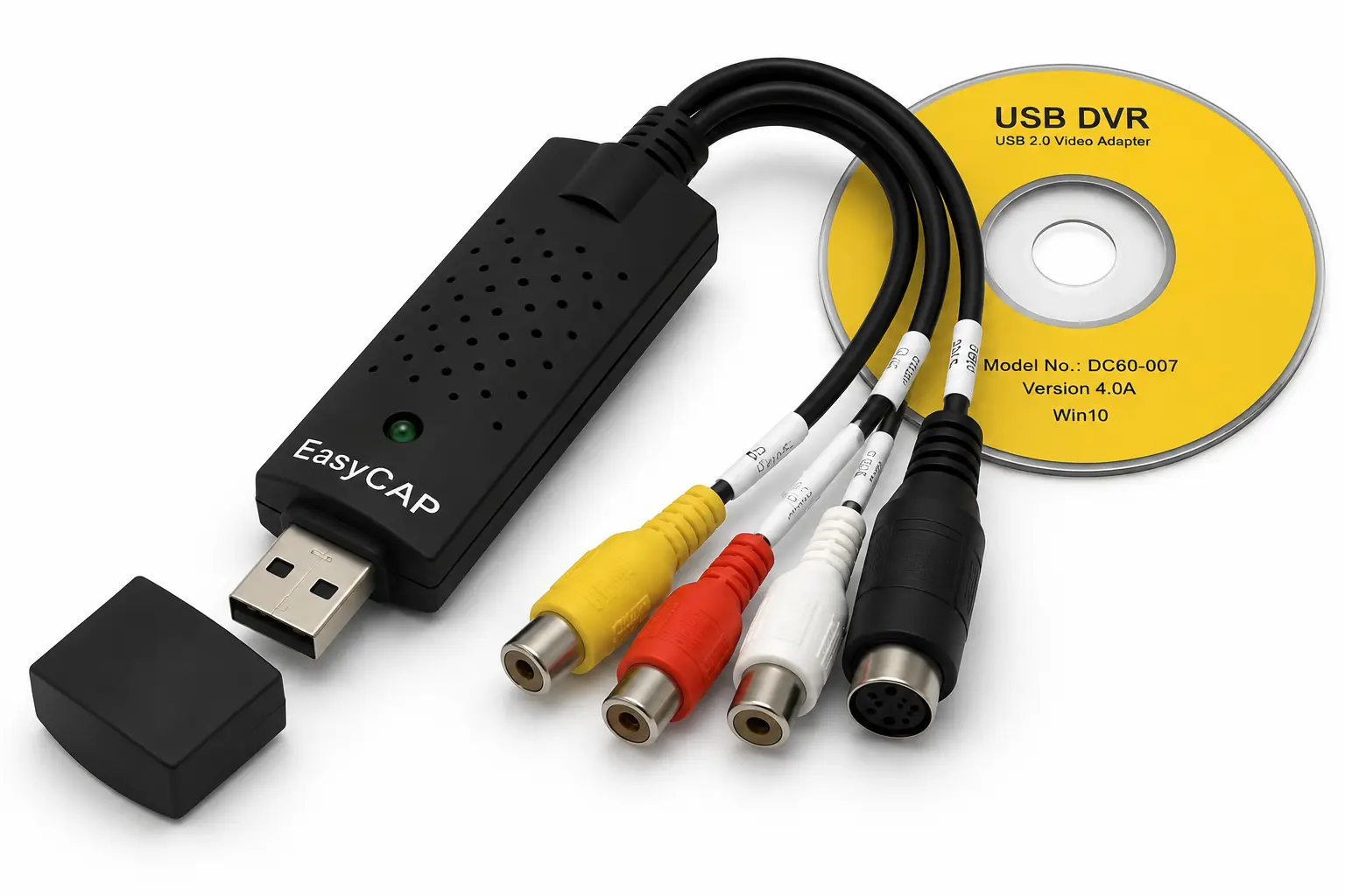 USB ვიდეო გადამყვანი EasyDay DC60 RCA S-Video