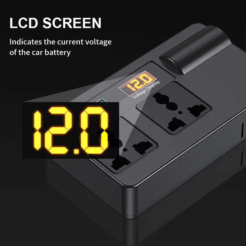 ავტომობილის ინვერტორი 200W — LED დისპლეი