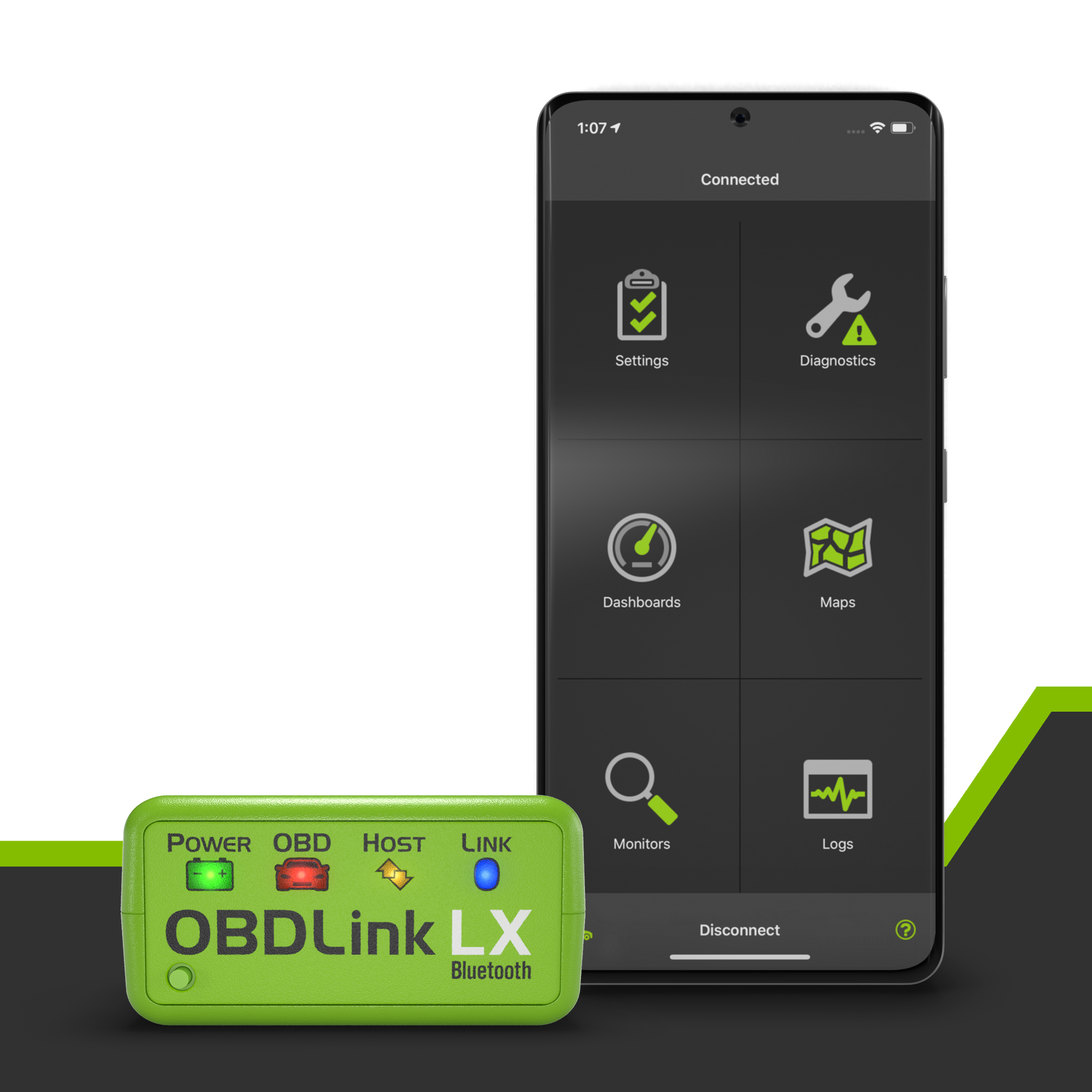 OBDLink LX Bluetooth — OBD2 კონექტორი