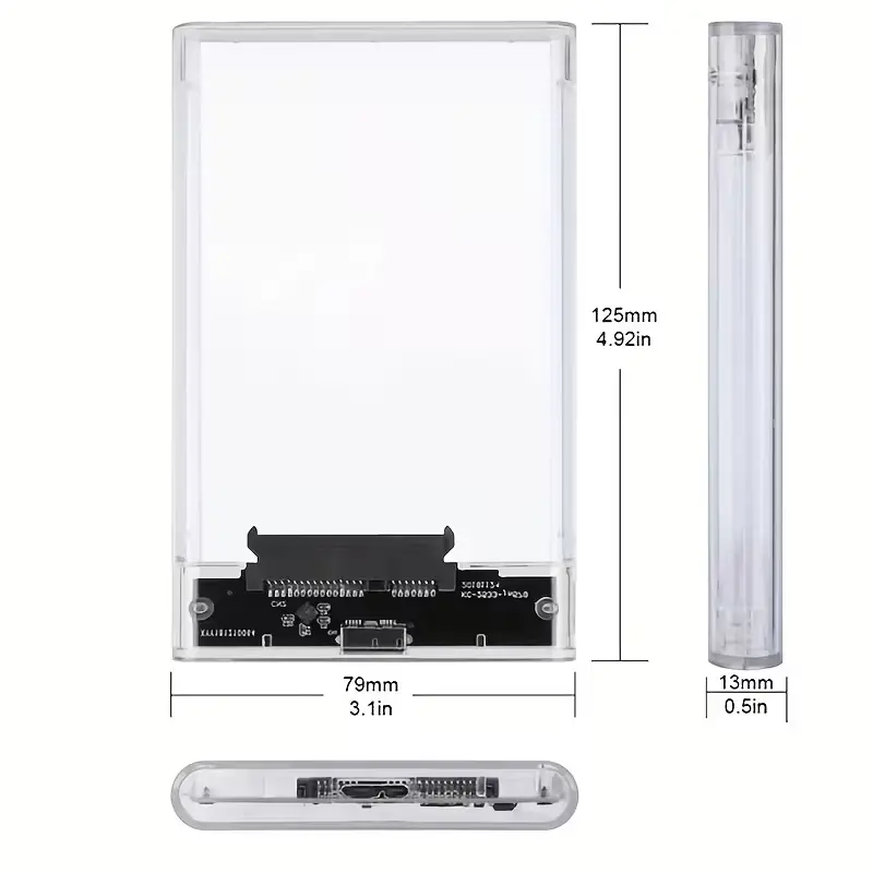 2.5 ინჩიანი HDD კეისი USB კაბელით